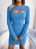 Shooting 2025 Autumn And Winter Sexy Hollow Buns Hips And Hips Skirt Sweater Skirt Women's