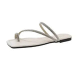 Fongt Feng Shui Diamond Cool Slippers Women Wear 2024 Summer New Soft Bottom Head With Skirt Students Beach