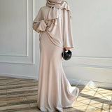 Fongt 2025 New Middle East Wearing Women's Long-Sleeved Skirt Dress Fashion Set