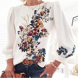 Autumn 2023 Ebaywish Light Mature Round Collar Straight Blouse-Outfit