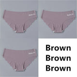Seamless Panties Ladies Thong Plus Size Women Sexy G String Low Waist Panty Solid Ice Silk Intimates Underwear M-XL