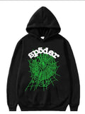 Fongt Fashion Trend Foam Sp5der Spider Web Print Loose Hoodie Couple Hoodie Hoodie