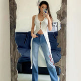 Fongt Hot Style 2023 Summer Women's U-Neck Cardigan In The Long Sleeveless Vest Coat