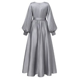 ZANZEA Women Muslim Dresses Islamic Clothing Kaftan Solid Robe Casual Loose Dress Full Sleeve Morocco Abaya Hijab Long