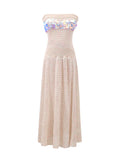 Fongt Sexy Style Dress Woman 2025 Summer New Sweet Fresh High-End Feel Breastless Sleeveless Hollow Dress