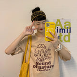 funny printed Loose basic t shirt summer pure cotton Short Sleeve cute T-shirts Women casual white tops tshirt