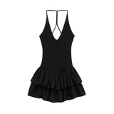 Fongt Homemade New Women's Dress Classic Pinsing Hanging Neck Dress 4174376