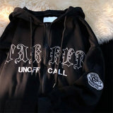 Women Sweatshirts 2022 Autumn New Harajuku Letter Print Oversized Hoodie Pullover Vintage Gothic Aesthetic Hooded