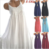 Fongt Hot Explosive Sexy Lace Sling Long Dress Seven Color Eight