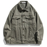 Retro patch loose jacket-Outfit