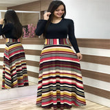 Summer Digital Temperament Commute Multicolor Printing Round Neck Long Sleeve Short