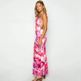Fongt 2023 Print Sexy Back Fanny Pack Hip Sling Dress Beach Dress-Outfit