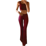 High Waist Bell-bottoms Pants Ladies