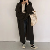 Cardigan Long Knitted Sweater Autumn Winter Loose Coats Ladies Oversized Cardigan Long Sleeve Tops Korean