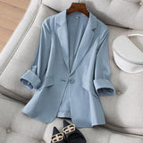 Fongt Small Suit Jacket 2025 New Female Spring And Summer Thin Korean Version Slimming Temperament Lady Suit