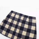 Spring Plaid Split Miniskirt 2751143-Outfit