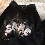 Women Sweatshirts 2022 Autumn New Harajuku Letter Print Oversized Hoodie Pullover Vintage Gothic Aesthetic Hooded
