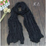 Brand Fashion Casual Foulard All-match Solid Soft Cotton Long Scarf Women