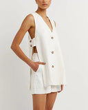 Fongt Summer New Cotton Sleeveless Shorts Pajamas Two Sets Of Fashion And Comfortable To Wear Women's Home Clothes