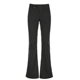 Fongt Millennium Striped Color Low- Waist Smell Spicy Spicy Temperament Slender Suit Pants