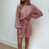 Fongt Evening Dress Gold Slimming Tie With Long Sleeves Of The Bare Back