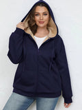 Fongt Size Women's Winter Explosion Warm Plush Hoodie Jacket