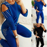 Sexy Beaded Solid Color Round