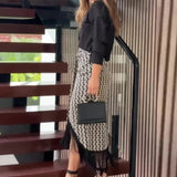 Fongt 2024 New Solid Color Temperament Shirt Jacket High-Waisted Skirt Two Sets Of Women-Outfit