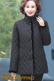 Winter Jacket Plus Velvet Padded Coat Middle-Aged Women Stand-up Collar Wadded Jackets Thick Warm Short Outwear