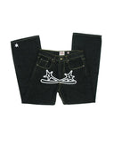 Wide-Legged Jeans Men's Fashion Black Baggy Jeans Men's Rap Jeans-Outfit