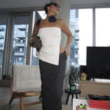 Side Slit Tube Top-Outfit