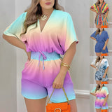 Fongt Summer New Women's Short-Sleeved V-Neck With