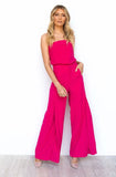 Fongt Summer Casual Fashion Solid Color Suit One Line Shoulder-Wrapped Chest D2429-Outfit