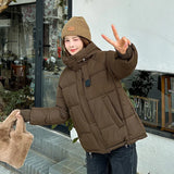 Thicker Bread Clothes Short Down Cotton-Padded Jacket Female Small Winter Jacket Cotton-Padded Jacket 2024 New Show Thin-Outfit