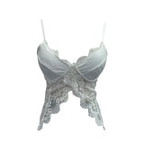 Real Shot Abstinence Hottie Low Breast With Breast Pad Lace Slings Vest V-Neck Butterfly-Like Umbilical Umb