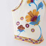 Fongt Women's Clothing 2025 Summer New External Fashion Retro Embroidery Vest