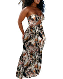 New Fashionable Sexy Bare-Breasted Printed Dress-Outfit