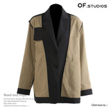 Fongt New Navy Tie Rope Belts Loose-Fitting Version Of The Suit Coat Blouse Woman 1776