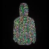 2024 New Original Mushroom Dazzle Color Reflective Jacket Men's Colorful Laser Hooded Jacket-Outfit