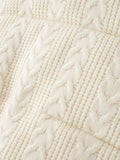 Cabel Knit Puffer Crop Jacket-Outfit
