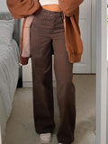 Corduroy Straight Leg Pants-Outfit