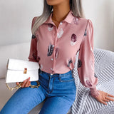 Fongt Wind Shooting 2025 Spring And Summer Temperament Feather Lantern Sleeve Collar Shirt Women's Clothing