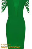 Dress 2023 New Women's Orange Bodycon Dress Elegant Sexy Tassel Evening Club Party Dress High Quality Summer
