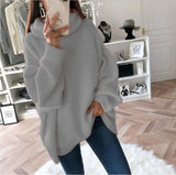 Fongt And Winter Hot Style Fashion Women's Casual Knit Sweater Loose Solid Color Turtleneck Sweater Women's