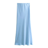 Fongt Women's Clothing INS Explosive Multi-Color Fashion Commuter Silk Stupor Feel Stubble Skirt