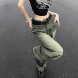 Vintage Wash Green 90s Boyfriend Jeans-Outfit