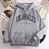 Fongt New Zipper Hoodie Los Angeles California Coat Top