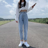 Fongt Jeans, Tall Waist, Loose, Straight Tube Fall 2024 New Dad Radish Pants-Outfit