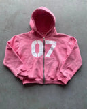 Fongt Trend Street Loose Sweatwear Suit Men And Women's Hip-Hop Sports Zipper Hoodie Trousers Set
