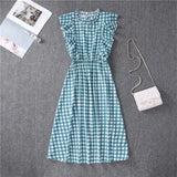Butterfly Sleeve Ruffles Medium Long Vacation